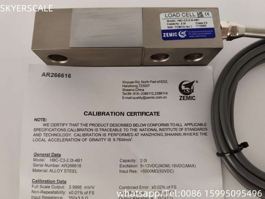 H8C 2t C3 Komórka obciążenia wiązki strzyżonej ZEMIC Transducer OIML NETP Sensor dla wagi