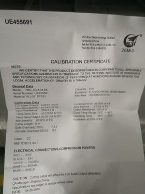 Zemic Shear Beam H8C -2t Waga z ogniwem obciążnikowym Odporna na oleje antykorozyjna